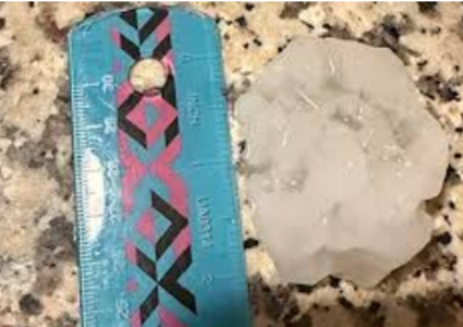 Large Hail Falls in Severe Storms