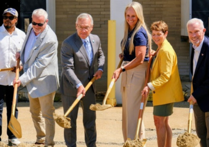 Tressel in Town for Hub Groundbreaking